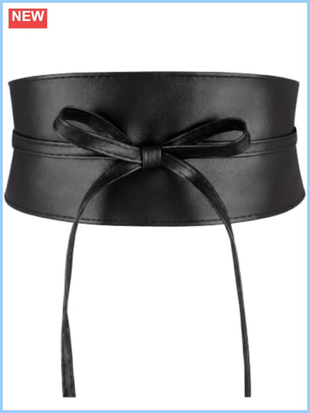 Wide Obi Belt Faux Leather Waist Wrap Corset Lace Up Women's